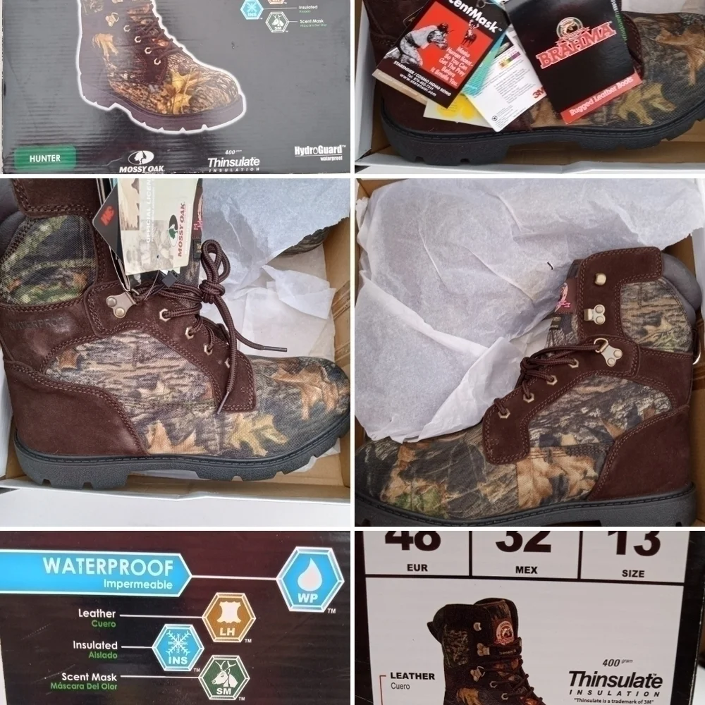 Brahma Camo Hunter/Men's Boots/ Waterproof/Never Worn/Open Box/sz 13 New w/Tags